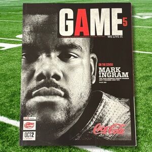 2010 Alabama Crimson Tide Florida Gators Program Ingram Trent Richardson Poster